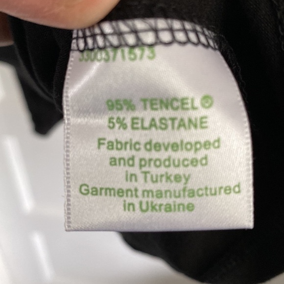 Garnet Hill Twist-Front Tencel Knit Shift Dress in Black - Small - Picture 6 of 7